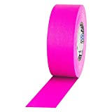 2" Width ProTapes Pro Gaff Premium Matte Cloth Gaffer's Tape With Rubber Adhesive, 50 yds Length x, Fluorescent Pink (Pack of 1)