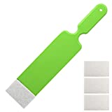 NEWISHTOOL Long Grip Handle Auto Bulldozer Squeegee for Window Tint Film Installing, Mini Scrubber Scraper for Car Vinyl Wrap Rear Window Glass Cleaning, 1 PC Paddle Squeegee with 3 pcs Extra Felts