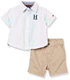 Tommy Hilfiger baby boys 2 Pieces Short Set, Striped Oxford, 6-9 Months US