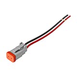 Deutsch DT DTP 2 Pin Female Wiring Harness Waterproof Connector for LED Light Bar Work Light Replacement