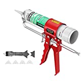 COSDIG No Drip Hand Caulking Guns with Finishing Tool Grout Remover,10 oz Dripless Caulk Gun Tool Kit,18:1 Thrust Ratio Silicone Gun,Great Tools for Caulking