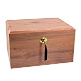 Perfect Memorials Large Cedar Wood Cremation Urn (250 Cu/in) Personalized Urn for Human Ashes/Elegant Durable Cedar Wood Design/Timeless Tribute for Your Loved One