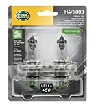 HELLA H4P50TB +50 Performance Bulb, 12V, 60/55W, 2 Pack