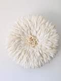 White Juju Hat, Home Decor Juju Hat, Boho Room Decor, Boho Wall Decor, African Juju Hat, Bamileke Juju Hat, Jujuhat, Large juju hat In 30 - 31 Diameter