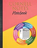 Cornell Notes Notebook: Cornell Notes 5 Subject Note Taking Universal System Notepad For Studying