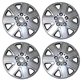 Tuningpros WC3-16-1026-S - Pack of 4 Hubcaps (Not Fit on Bolt on Type wheel) - 16-Inches Style Snap-On (Pop-On) Type Metallic Silver Wheel Covers Hub-caps