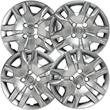 16 inch Hubcaps Best for 2010-2012 Nissan Sentra - (Set of 4) Wheel Covers 16in Hub Caps Silver Rim Cover - Car Accessories for 16 inch Wheels - Bolt On Hubcap, Auto Tire Replacement Exterior Cap