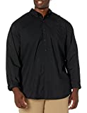 Dockers Men's Big and Tall Comfort Stretch Soft No Wrinkle Button Front Shirt, black, 3X-Large Tall