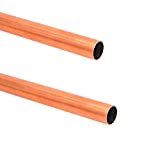 QuQuyi Copper Pipe 3/4" OD  43/64" ID Seamless Round Copper Metal Tube (300mm), 2Pcs