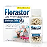 Florastor Daily Probiotic Supplement for Women and Men, Proven to Support Digestive Health, Saccharomyces Boulardii CNCM I-745 (100 Capsules)