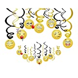Smile Hanging Swirl Decorations(30Ct), Sad Hanging Swirl, Angry Smile Hanging Swirl, Kissed Smile Hanging Swirl Decorations for Party,Together,Celling,Home,Office,Bedroom