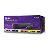 Roku Streambar | 4K/HD/HDR Streaming Media Player & Premium Audio, All In One, Includes Roku Voice Remote (Renewed)