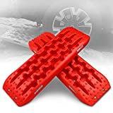 XPV AUTO New Recovery Traction Tracks Tire Ladder for Sand Snow Mud 4WD Recovery Traction Tracks Mat for 4X4 Offroad Sand Snow Mud Track Tire Ladder (Red)