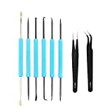 Professional welding auxiliary tools 6 double-sided repair tools, 2 precision tweezers, soldering iron accessories DIY accessories, suitable for electronic repair and welding