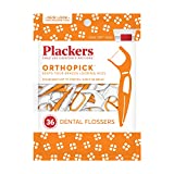 Plackers Orthopick Dental Floss Picks for Braces, 36 Count (Pack of 4)