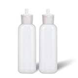 MoYo Natural Labs 2 oz Squirt Bottles, Squeezable Empty Travel Containers, BPA Free HDPE Plastic for Essential Oils and Liquids, Toiletry/Cosmetic Bottles (Pack of 2)