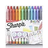 Sharpie S-Note Creative Markers, Highlighters, Assorted Colors, Chisel Tip, 24 Count