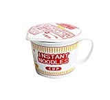 YULINJING Instant Noodle Bowl Creative Instant Noodle Ceramic Cup Bowl with Cover Bento Box Student Lunch Box Instant Noodle Bowl Soup Bowl Set