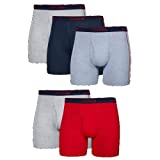 Hanes Men's Underwear Boxer Briefs Pack, Cool Dri Moisture-Wicking Underwear, Cotton No-Ride-Up Underwear for Men, 5-Pack