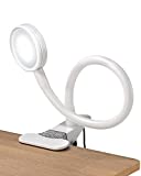 LEPOWER Clip on Light, Reading Light with 10 Dimmable Brightness Levels and 3 Colors, Flexible Book Reading Lamp for Bed, Desk, Headboard, Perfect for Reading, Working & Studying-No AC Adapter