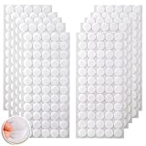 Self Adhesive Dots 600PCS (300 Pairs) 3/4"/20mm Diameter Strong Sticky Back Coins Waterproof Hook & Loop Dots with Adhesive for Art Craft Classroom Office Home Deco White