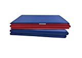 KinderMat, 5/8" Thick (Pack of 8), 4-Section Rest Mat, 45" x 19" x 5/8", Red/Blue, Great for School, Daycare, Travel, and Home, Made in The USA