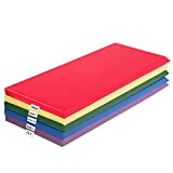 Costzon 2-Inch Thick Daycare Rest Mats, 5-Pack, Foam Napping Floor Mats with Name Tag Holders for Kids, Phthalate-Free Portable Preschool Toddler Sleeping Mat for School Travel Home