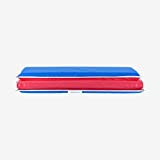 KinderMat, 5/8" Thick With Pillow Section, 4-Section Rest Mat, 45" x 19" x 5/8", Red/Blue with Grey Binding, Great for School, Daycare, Travel, and Home, Made in The USA