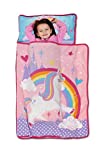 Funhouse Unicorn Nap Mat Set - Includes Pillow and Fleece Blanket  Great for Boys and Girls Napping at Daycare, Preschool, or Kindergarten - Fits Sleeping Toddlers and Young Children - Kid Friendly