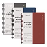 EMSHOI Spiral Notebook College Ruled 3 Pack, 480 Pages B5 Lined Paper Journal, with 100GSM Thick Paper, Free Sticky Notes, PVC Hard Cover, 7.48" x 10.15" Subject Notebooks for School Women Note Taking