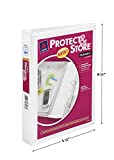 Avery Mini Protect and Store View 3 Ring Binder, 1 Inch Round Rings, 1 White Binder (23011)