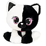 P.Lushes Designer Fashion Pets Lady Luna Cat Premium Stuffed Animal Soft Plush, Black and White, 6