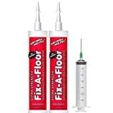 The Original Fix-A-Floor Repair Adhesive for Loose & Hollow Tile & Wood Floors! 2 - Pack W/Reusable 14 Gauge Blunt Steel Tip Syringe