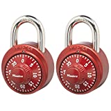 Master Lock 1530T Locker Lock Combination Padlock, 2 Pack Alike, Colors May Vary