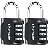 GIVERARE 2 Pack Combination Lock, 4-Digit Outdoor Waterproof Padlock, Keyless Resettable Zinc Alloy Locks for Gym, School, Employee Locker, Hasp, Fence, Storage, Chest, Gate, Cabinet, Toolbox