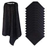 KleenSlate (12) Black Magnetic Microfiber Cleaning Cloth for Whiteboards for Computer Screens, Glasses. Perfect Cloth for Classroom, School, Office, Home and Kitchen