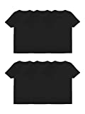 Fruit of the Loom mens Stay Tucked Crew T-shirt Underwear, Classic Fit - Black 6 Pack, Large US