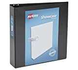 Avery Economy Showcase View 3 Ring Binder, 2" Round Rings, 1 Black Binder (19700)