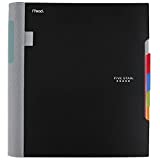 Five Star Advance Spiral Notebook, 5-Subject, College Ruled Paper,11" x 8-1/2", 200 Sheets, With Spiral Guard and Movable Dividers, Black (73144)