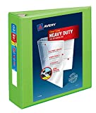 Avery Heavy Duty View 3 Ring Binder, 3" One Touch EZD Ring, Holds 8.5" x 11" Paper, 1 Chartreuse Binder (79779)
