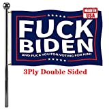 Jayus Double Sided Blue Fuck Anti Joe Bide Flag 3x5 Ft Outdoor- 3Ply Heavy Duty FJB Flags Banner with 2 Brass Grommets