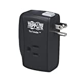 Tripp Lite 2 Outlet Portable Surge Protector Power Strip, Direct Plug In, Tel/Modem Protection, Lifetime Warranty & $50,000 INSURANCE (TRAVELER)