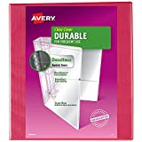 AVERY Durable View 3 Ring Binder, 1.5" Slant Rings, 1 Coral Binder (17813), 1 Pack