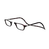 CliC Magnetic Reading Glasses, Computer Readers, Replaceable Lens, Adjustable Temples, Original, (Tortoise, 3.00 Magnification)