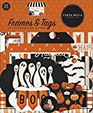 Carta Bella Paper Company Halloween Market Frames & Tags, Orange, Black, tan Cream