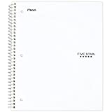 Five Star Spiral Notebook, 3-Subject, Wide Ruled Paper, 10-1/2" x 8", 150 Sheets, Harvest Yellow (930011CJ1)