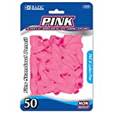 BAZIC Pink Eraser Top, Latex Free Pencil Tops Erasers, Arrowhead Caps Erasers for Kids Student (50/Pack), 1-Pack