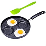 MyLifeUNIT Aluminum 4-Cup Egg Frying Pan, Non Stick Egg Cooker Pan