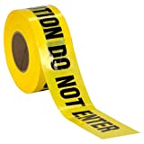 Caution Do Not Enter Barricade Tape  Halloween Decoration Party Tape  High Contrast for great Readability  Striking Yellow tape with Bold black font  Weatherproof Resistant Design (200 Feet)