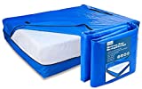Mattress Bags for Moving and Storage Queen, Heavy Duty Reusable Mattress Protector Bag with Handles Great for Moving & Long Term Storage - 82" L x 63" W x 15" D (Blue)